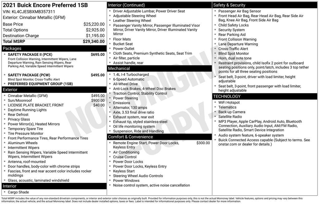 2021 Buick Encore Preferred