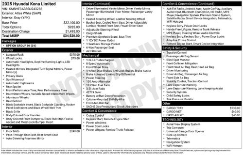 2025 Hyundai KONA Limited