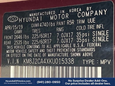 2019 Hyundai TUCSON SE