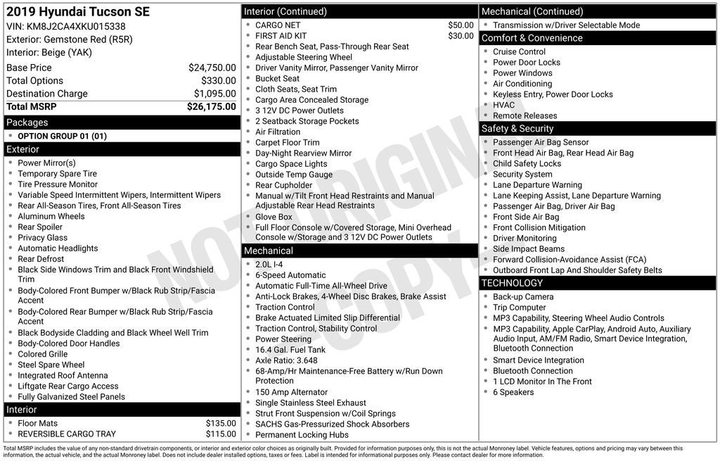 2019 Hyundai TUCSON SE