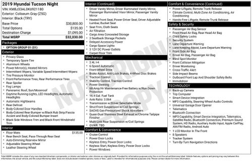 2019 Hyundai TUCSON Night