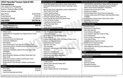 2023 Hyundai TUCSON HYBRID SEL Convenience