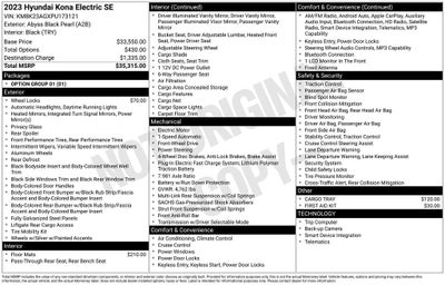 2023 Hyundai KONA ELECTRIC SE