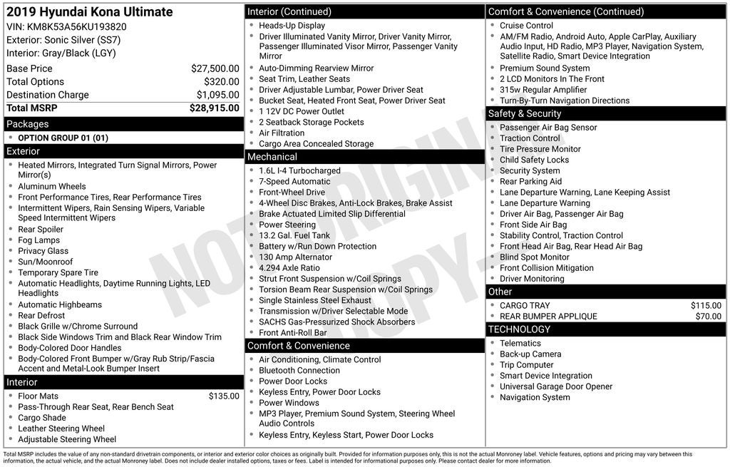 2019 Hyundai KONA Ultimate