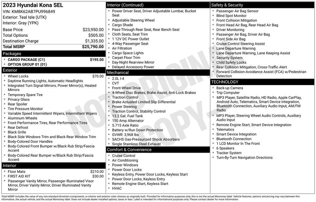 2023 Hyundai KONA SEL