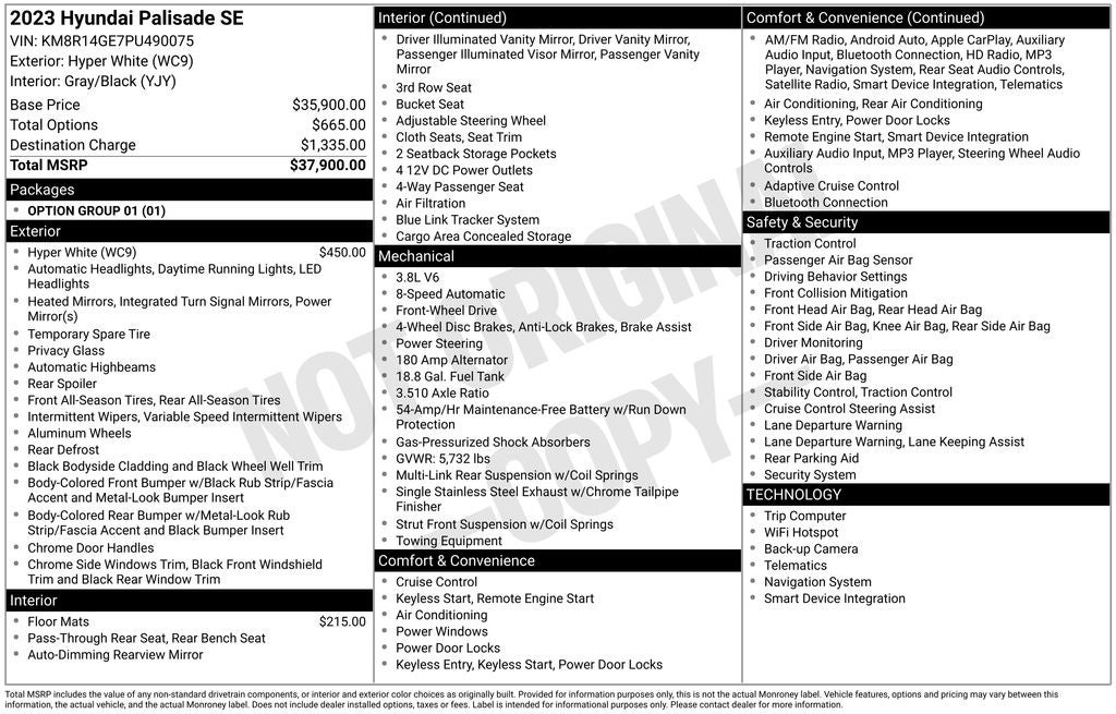 2023 Hyundai PALISADE SE
