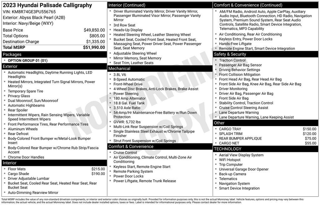 2023 Hyundai PALISADE Calligraphy