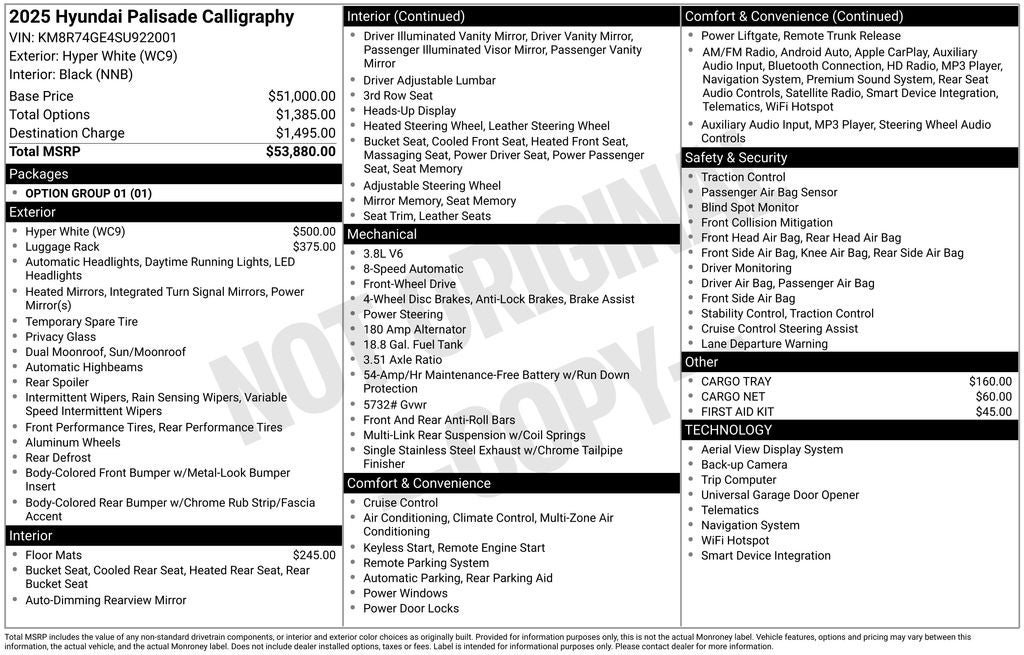 2025 Hyundai PALISADE Calligraphy
