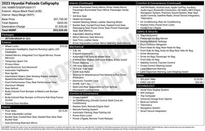 2023 Hyundai PALISADE Calligraphy