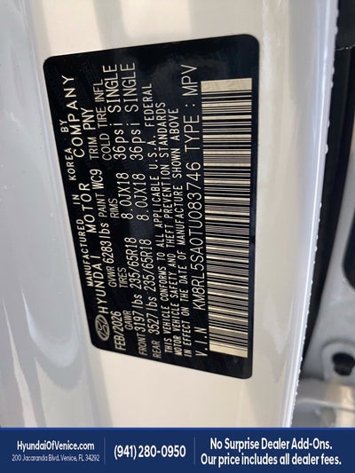 2026 Hyundai PALISADE HYBRID Blue SEL 7 Passenger
