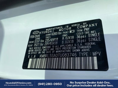 2026 Hyundai PALISADE HYBRID Blue SEL 7 Passenger
