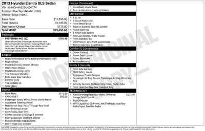 2013 Hyundai ELANTRA GLS