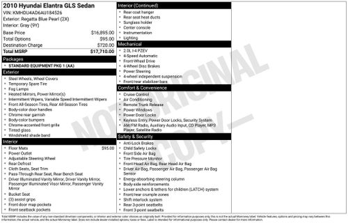 2010 Hyundai ELANTRA GLS