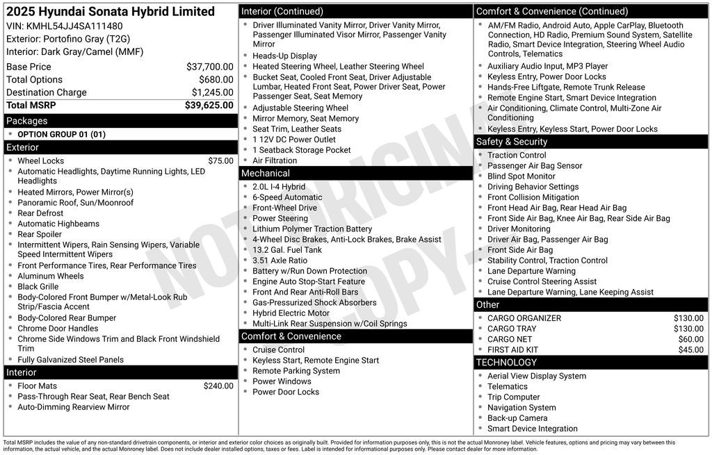 2025 Hyundai SONATA HYBRID Limited