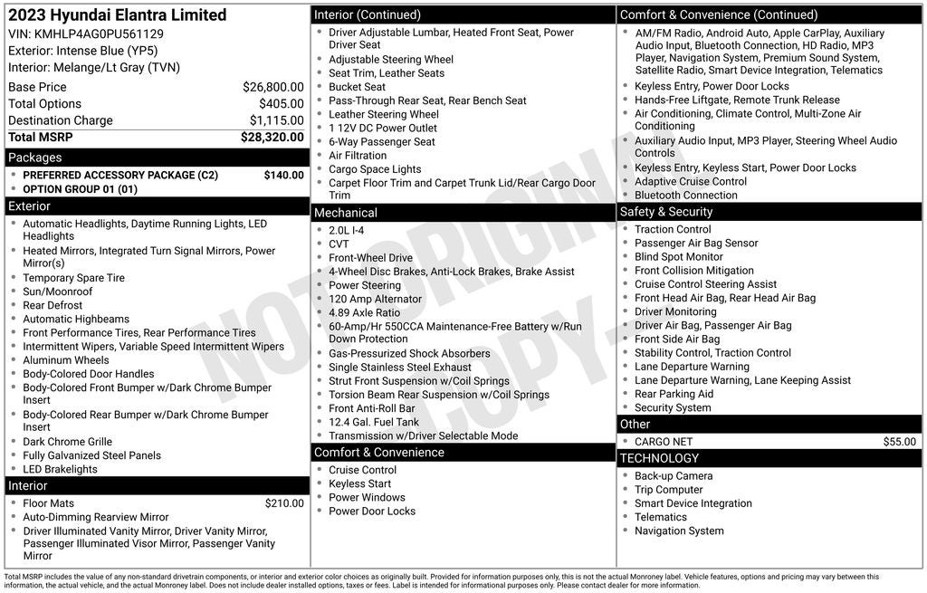 2023 Hyundai ELANTRA Limited