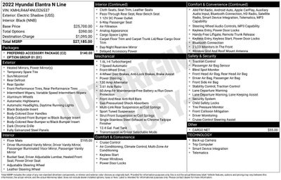 2022 Hyundai ELANTRA N Line