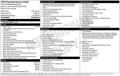 2024 Hyundai VENUE Limited