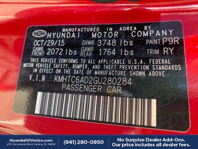 2016 Hyundai VELOSTER Base