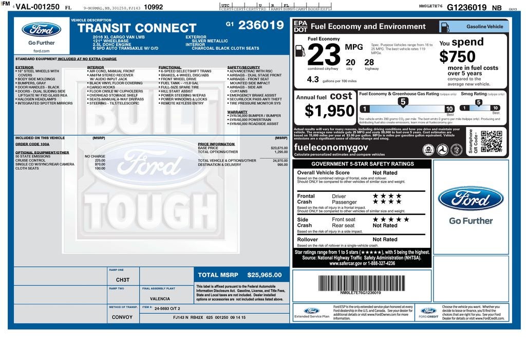2016 Ford Transit Connect XL