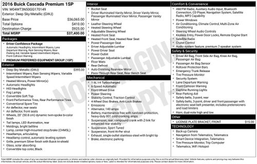 2016 Buick Cascada Premium