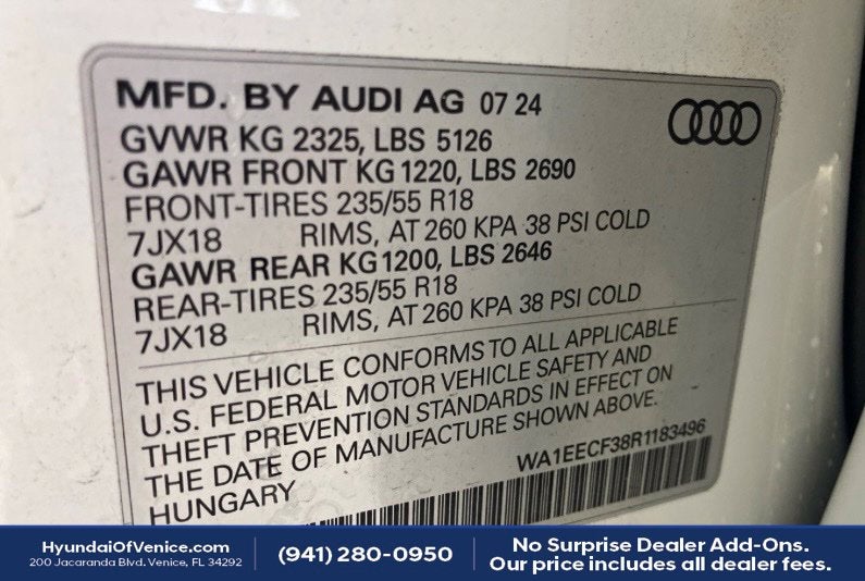2024 Audi Q3 Premium Plus S Line quattro