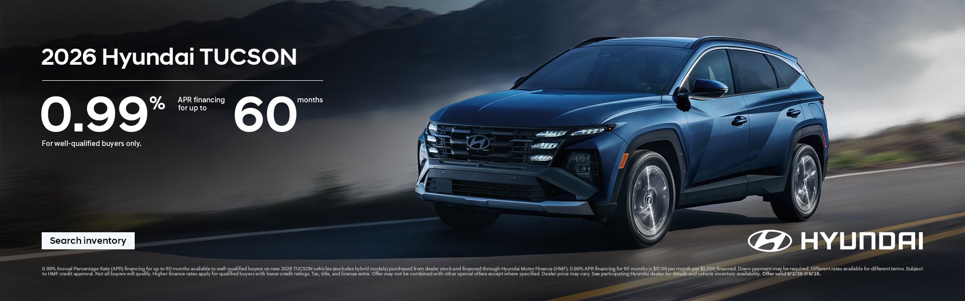 2026 Hyundai Tucson APR Offer