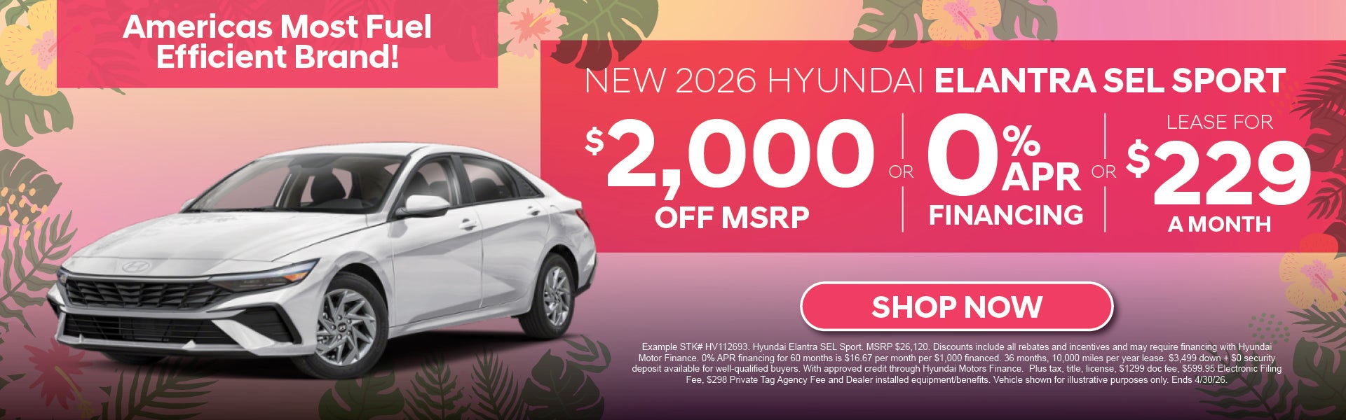 New 2026 Hyundai Elantra Special