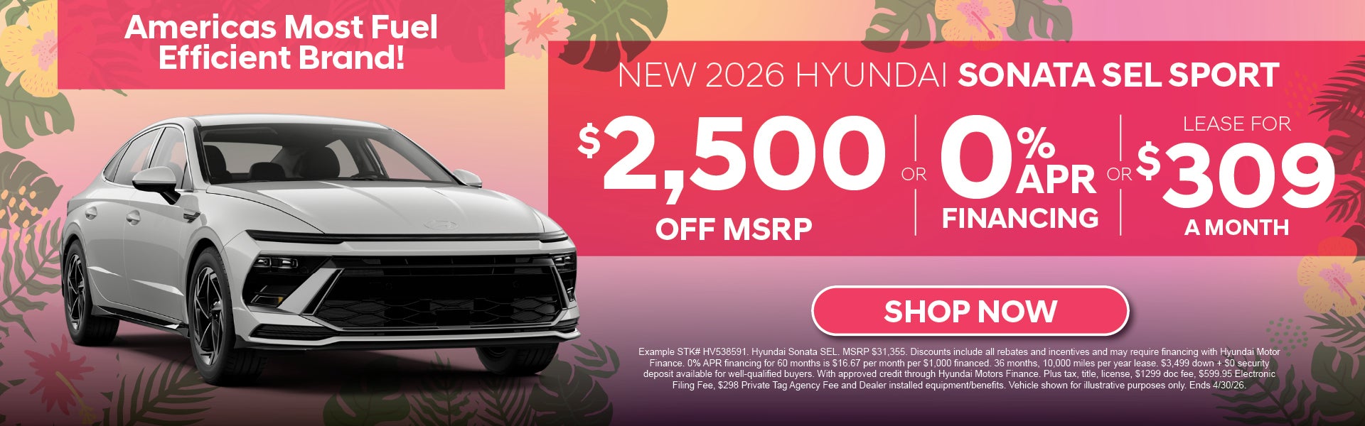 New 2026 Hyundai Sonata Special